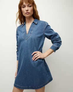 Veronica Beard Dresses*Wasta Denim Dress in Cornflower
