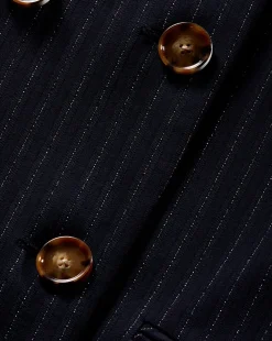 Veronica Beard Jackets & Outerwear*Winslow Pinstripe Collarless Jacket NavyMulti