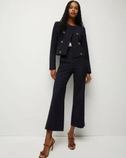 Veronica Beard Jackets & Outerwear*Winslow Pinstripe Collarless Jacket NavyMulti