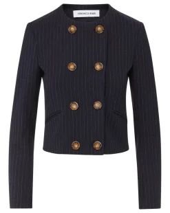 Veronica Beard Jackets & Outerwear*Winslow Pinstripe Collarless Jacket NavyMulti