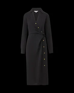 Veronica Beard Dresses|Party Dressing*Wright Midi Dress in | Shirt Dress Black
