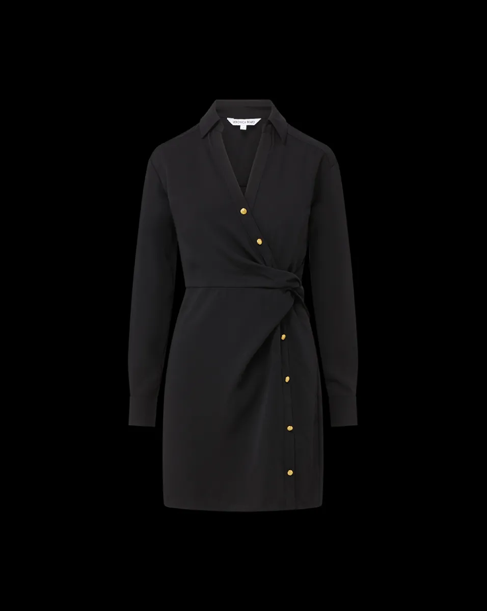 Veronica Beard Dresses|Party Dressing*Wright Mini Dress in | Shirt Dress Black
