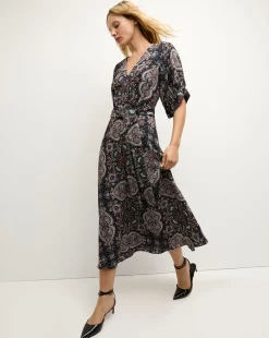 Veronica Beard Dresses*Wyatt Kaleidoscope-Print Dress in Navy Multi NavyMulti