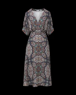 Veronica Beard Dresses*Wyatt Kaleidoscope-Print Dress in Navy Multi NavyMulti