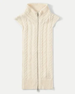 Veronica Beard Dickeys*Zander Cable-Knit Dickey in Dove