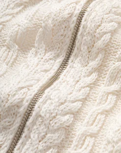 Veronica Beard Dickeys*Zander Cable-Knit Dickey in Dove