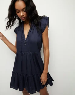 Veronica Beard Dresses*Zee Linen Dress Marine