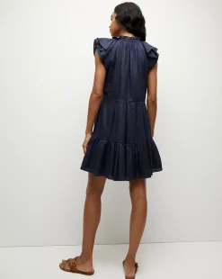 Veronica Beard Dresses*Zee Linen Dress Marine