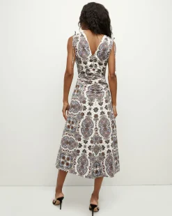 Veronica Beard Dresses*Zia Kaleidoscope-Print Dress in Off-White Multi Off-WhiteMulti